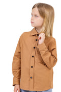 Blonde Long Hair Boy Kid Holding Brown Shirt Collar