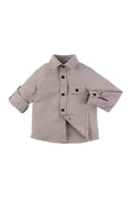 Kids' 100% Cotton Gray Shirt with Pocket