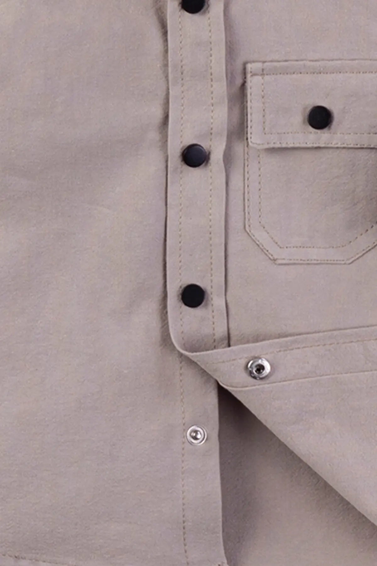 Kids' 100% Cotton Gray Shirt with Pocket