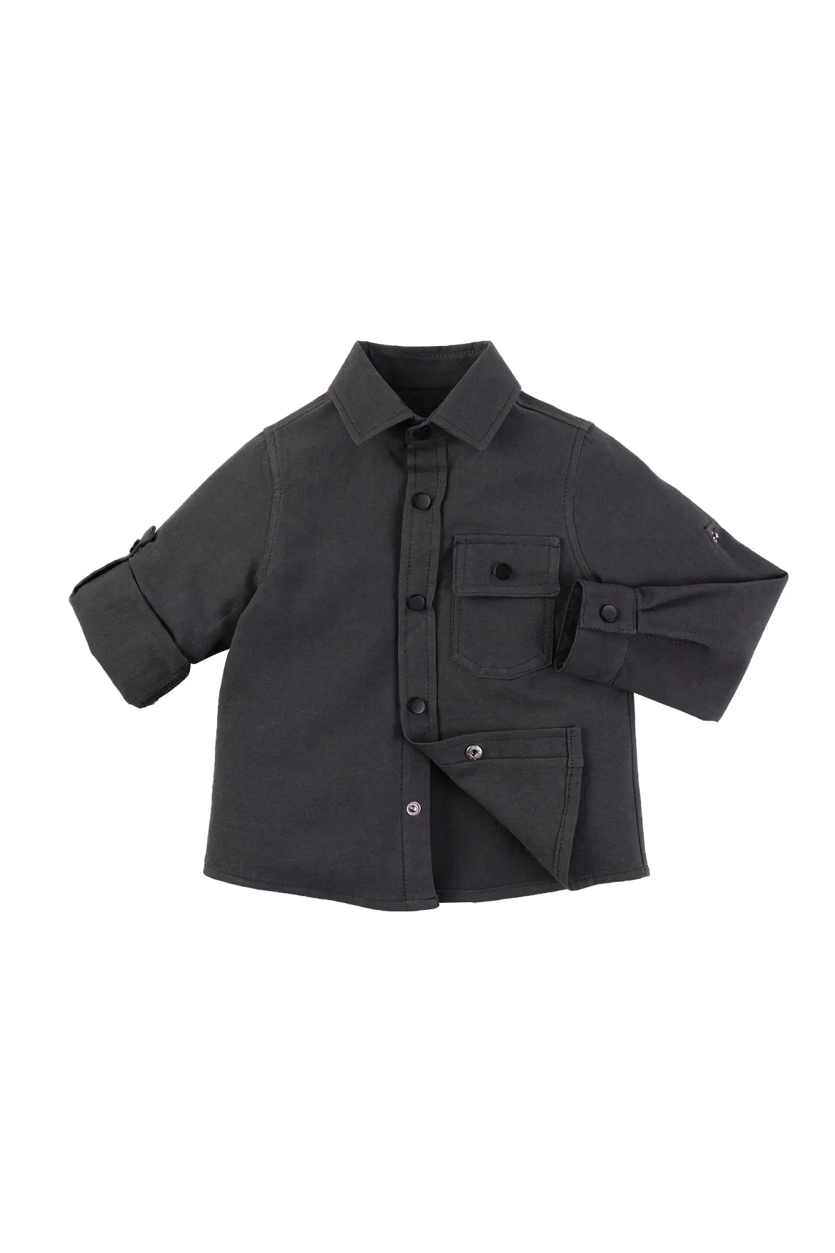Kids' 100% Cotton Smoke Color Shirt with Pocket
