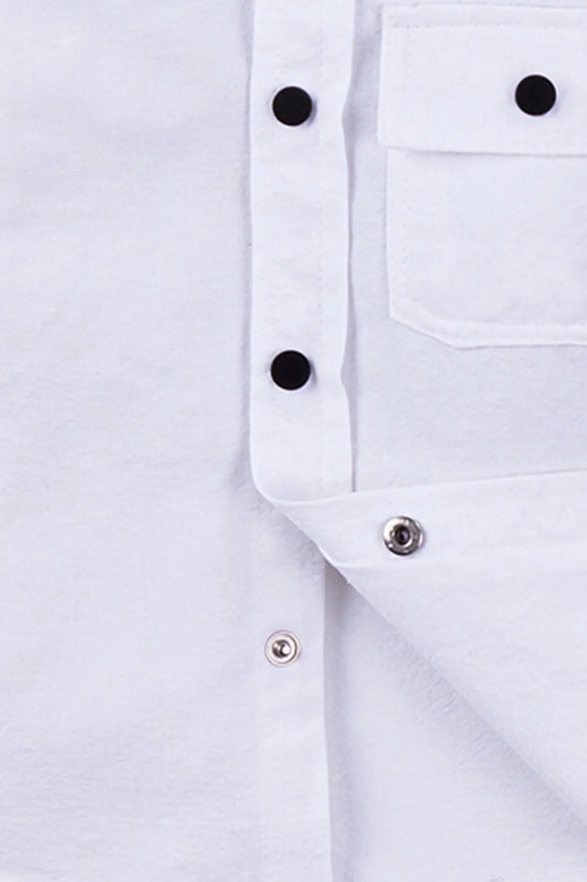 Kids' White Shirt Buttons