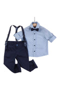 Blue Chic Set for Kids with Salopette