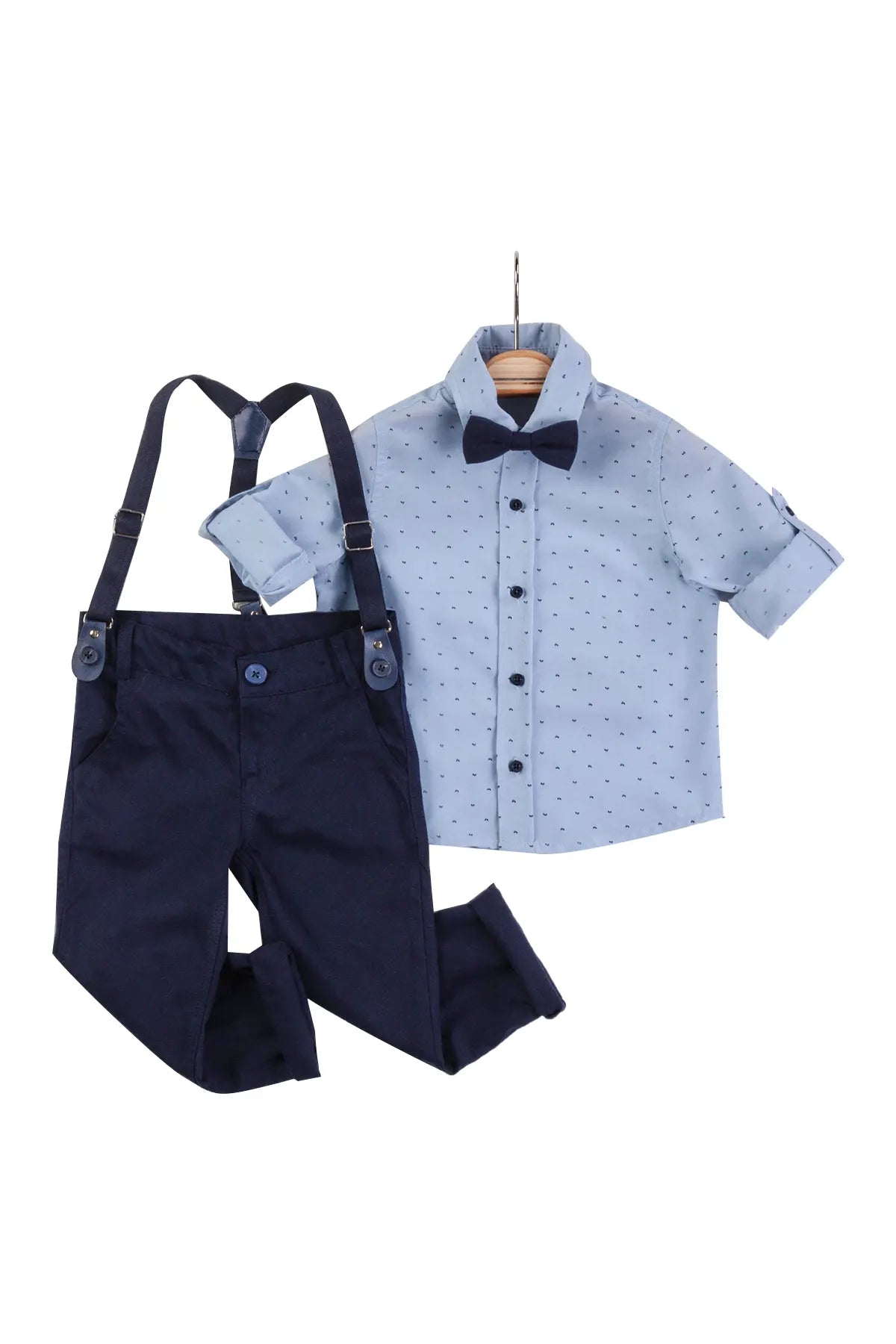 Blue Chic Set for Kids with Salopette