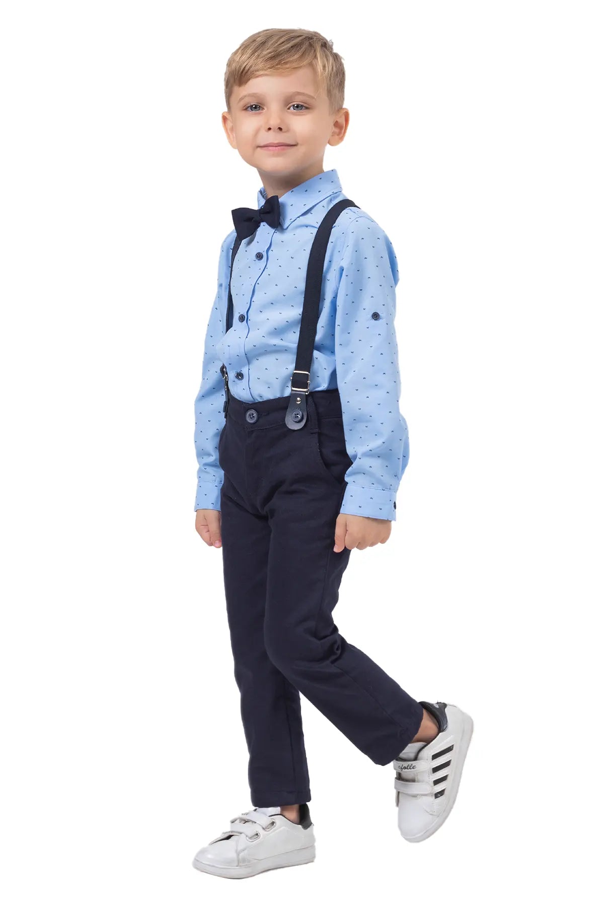 Blue Chic Set for Kids with Salopette