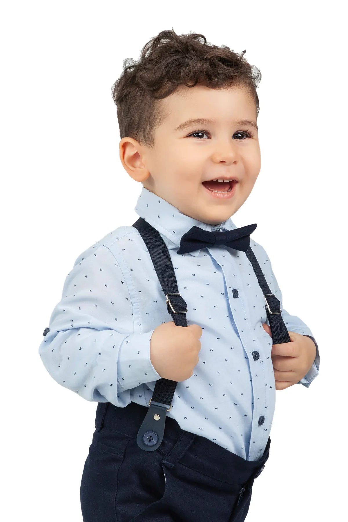 Blue Chic Set for Kids with Salopette
