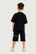 Boys Summer Outfit, Cotton T-shirt with Pocket & Shorts