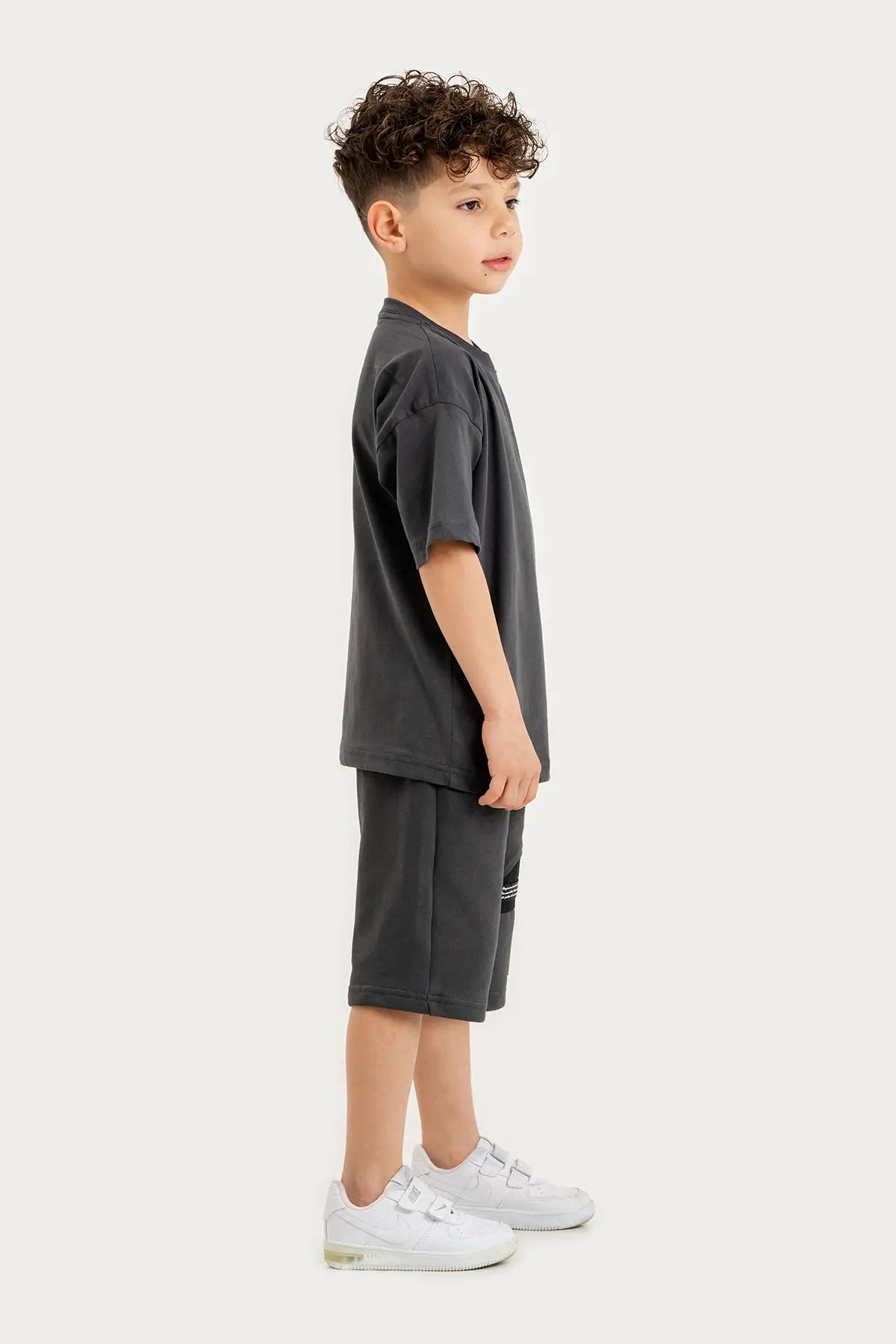 Boys Summer Outfit, Cotton T-shirt with Pocket & Shorts