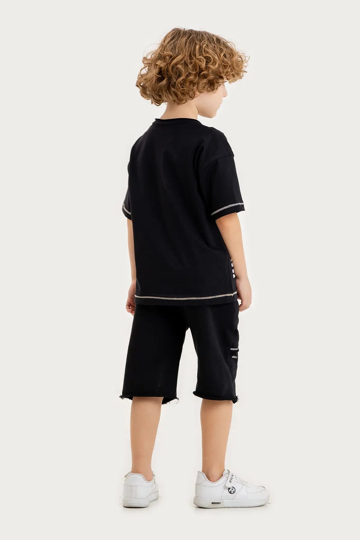 Boys Summer Outfit, "Maybe This Year" Printed with Hoodie T-shirt & Shorts