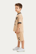 Boys Summer Outfit, New York NYC Printed T-shirt & Cotton Shorts