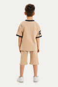 Boys Summer Outfit, New York NYC Printed T-shirt & Cotton Shorts