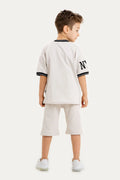 Boys Summer Outfit, New York NYC Printed T-shirt & Cotton Shorts