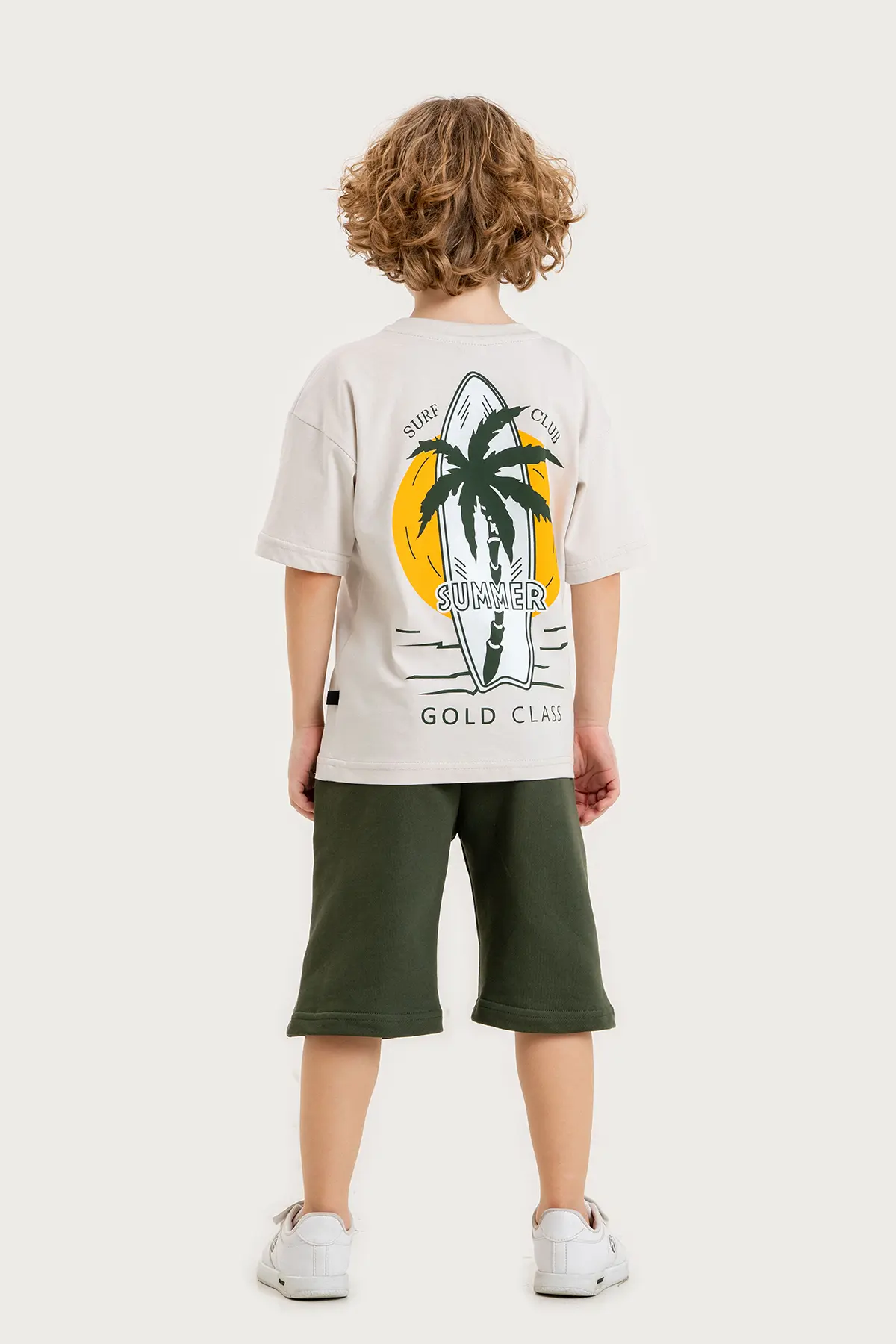 Boys Summer Outfit, "Surf Club" Printed T-shirt & Shorts