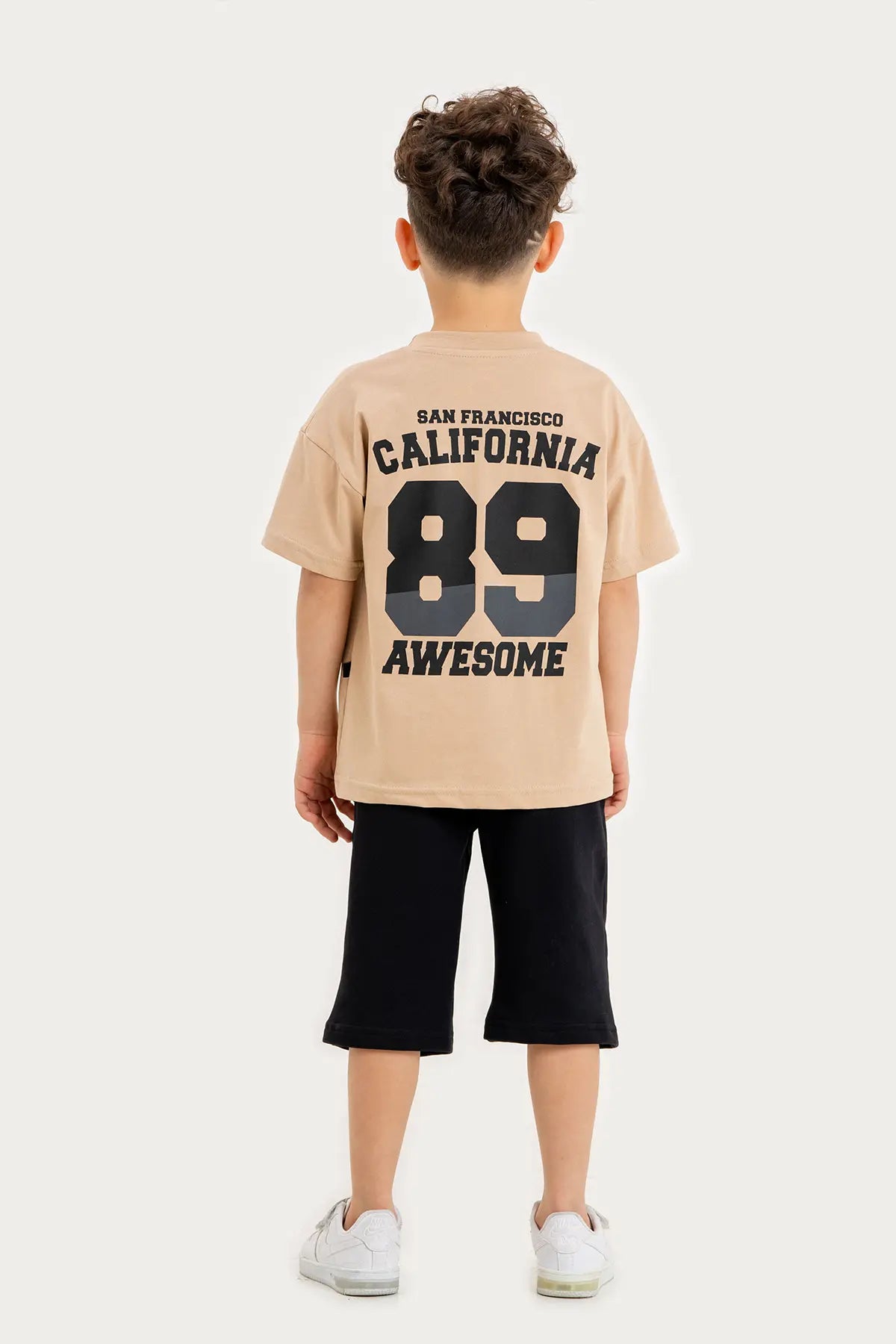 Boys Summer Outfit, "89 California" Printed T-shirt & Shorts