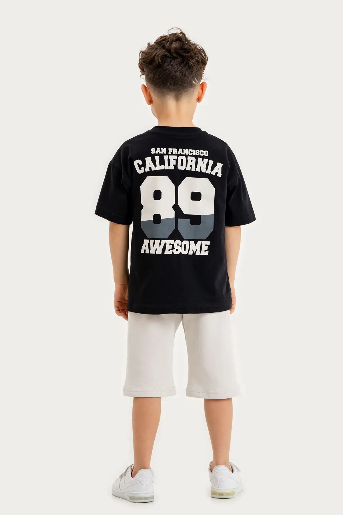 Boys Summer Outfit, "89 California" Printed T-shirt & Shorts