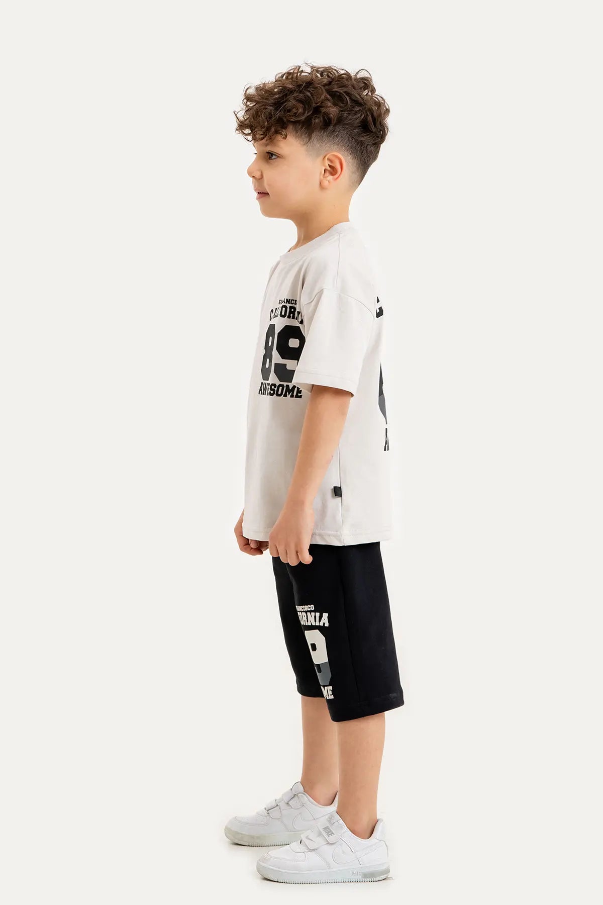 Boys Summer Outfit, "89 California" Printed T-shirt & Shorts