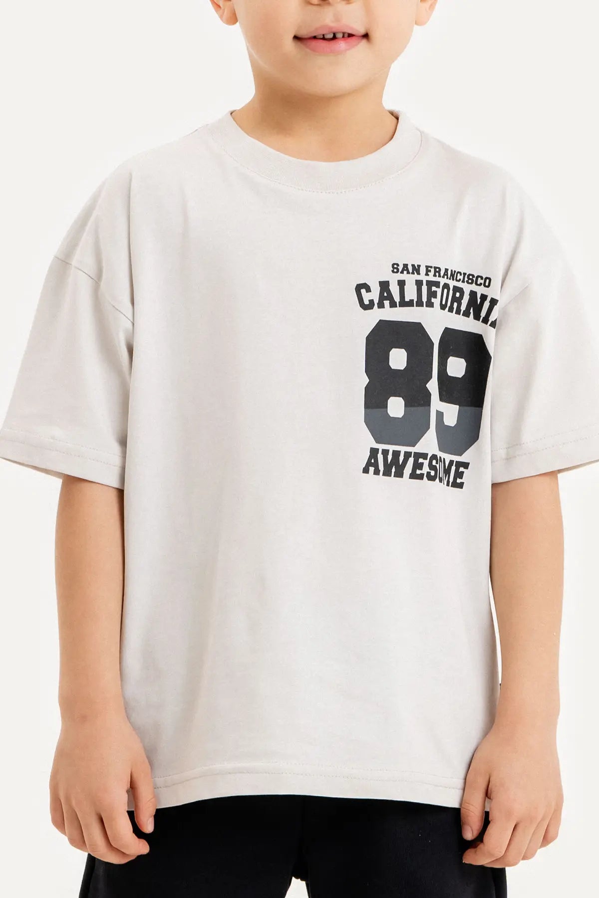 Boys Summer Outfit, "89 California" Printed T-shirt & Shorts