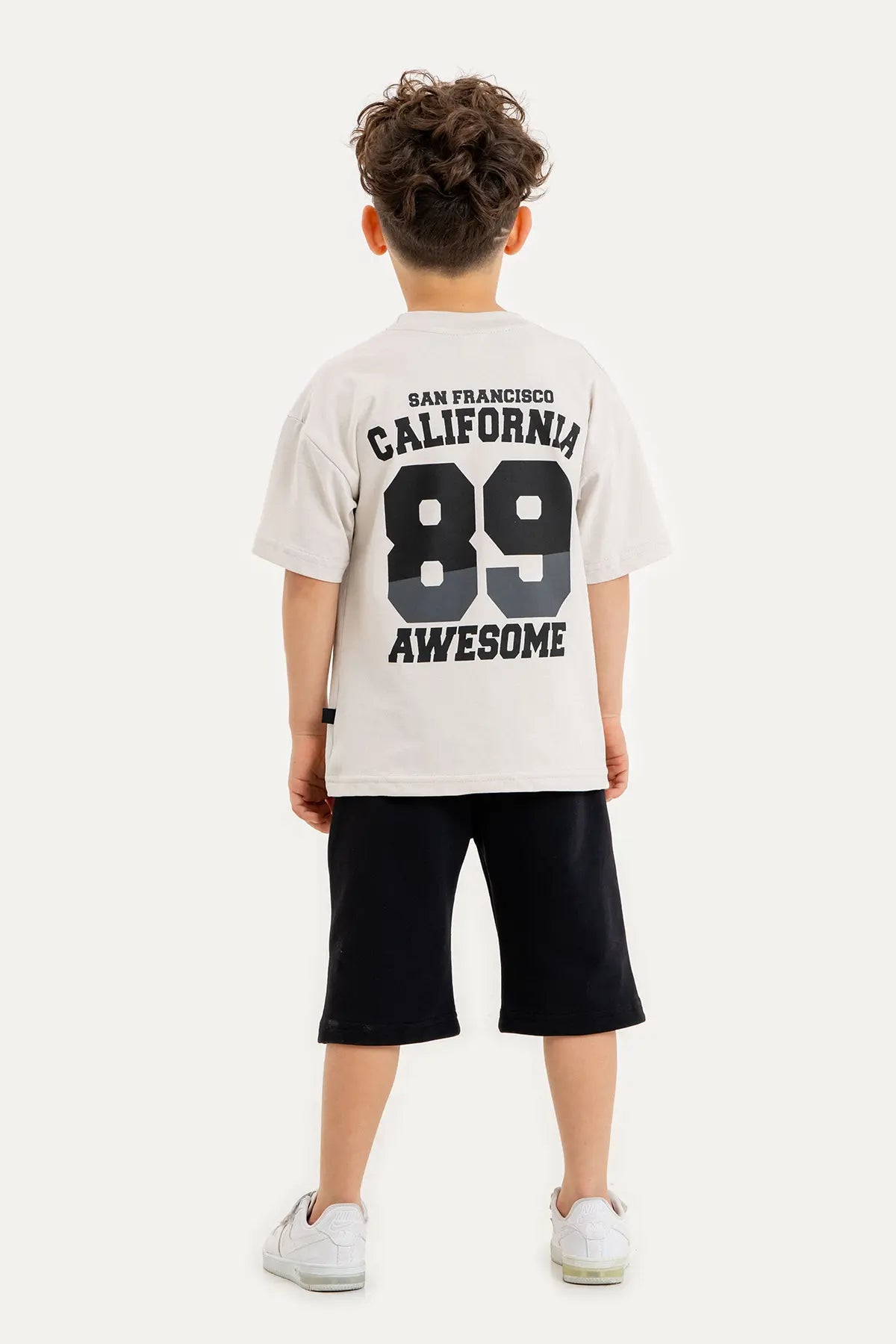 Boys Summer Outfit, "89 California" Printed T-shirt & Shorts