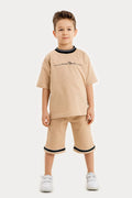 Boys Summer Outfit, New York Signature Printed T-shirt & Shorts