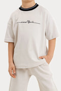 Boys Summer Outfit, New York Signature Printed T-shirt & Shorts