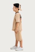 Boys Summer Outfit, New York Yankees Printed T-shirt & Shorts & Cap