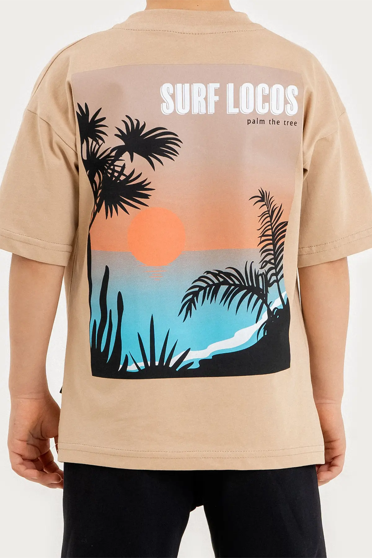 Boys Summer Outfit, "Surf Locos" Printed T-shirt & Shorts