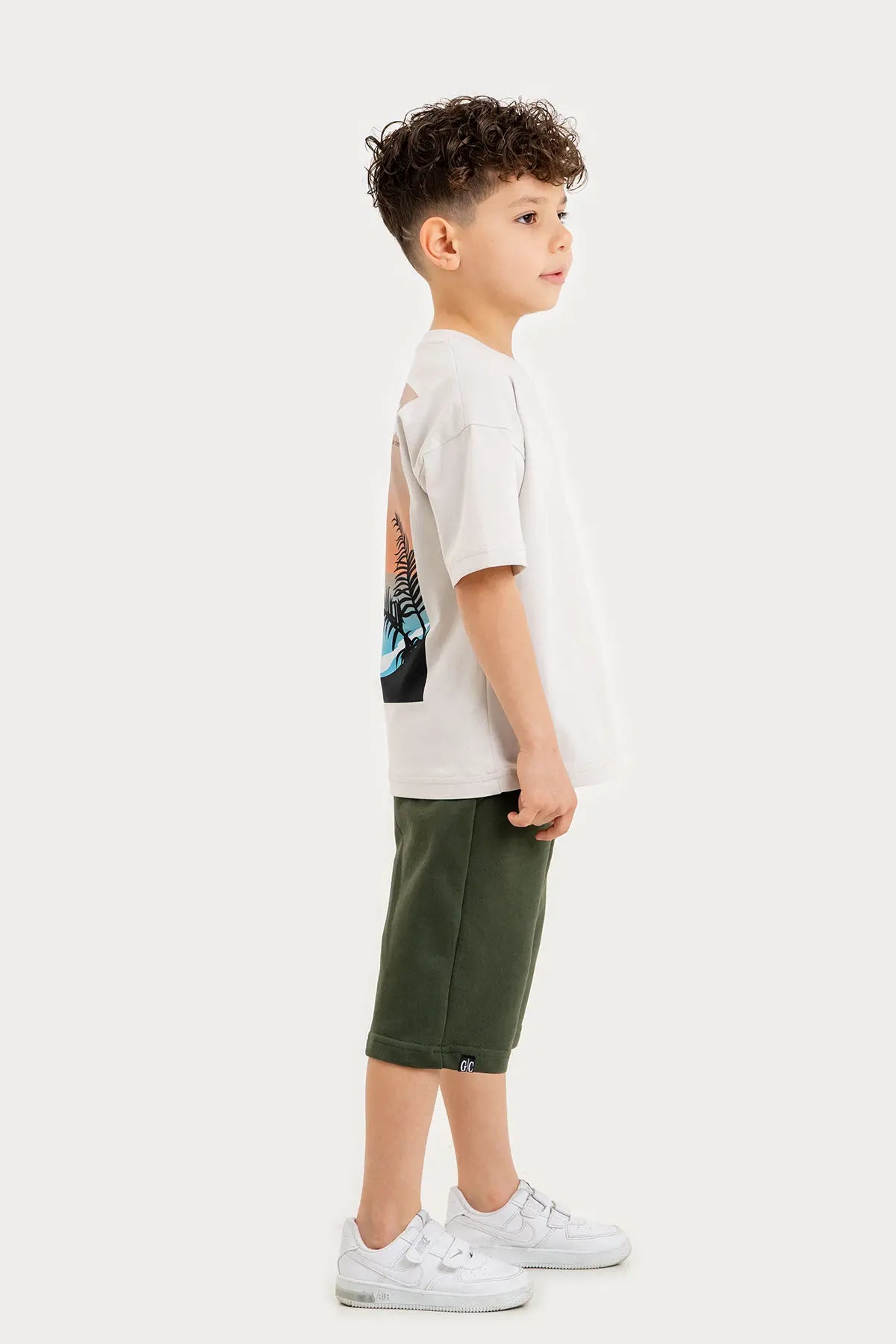 Boys Summer Outfit, "Surf Locos" Printed T-shirt & Shorts