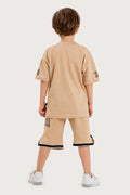 Boys Summer Outfit, California Printed T-shirt & Shorts