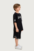 Boys Summer Outfit, California Printed T-shirt & Shorts