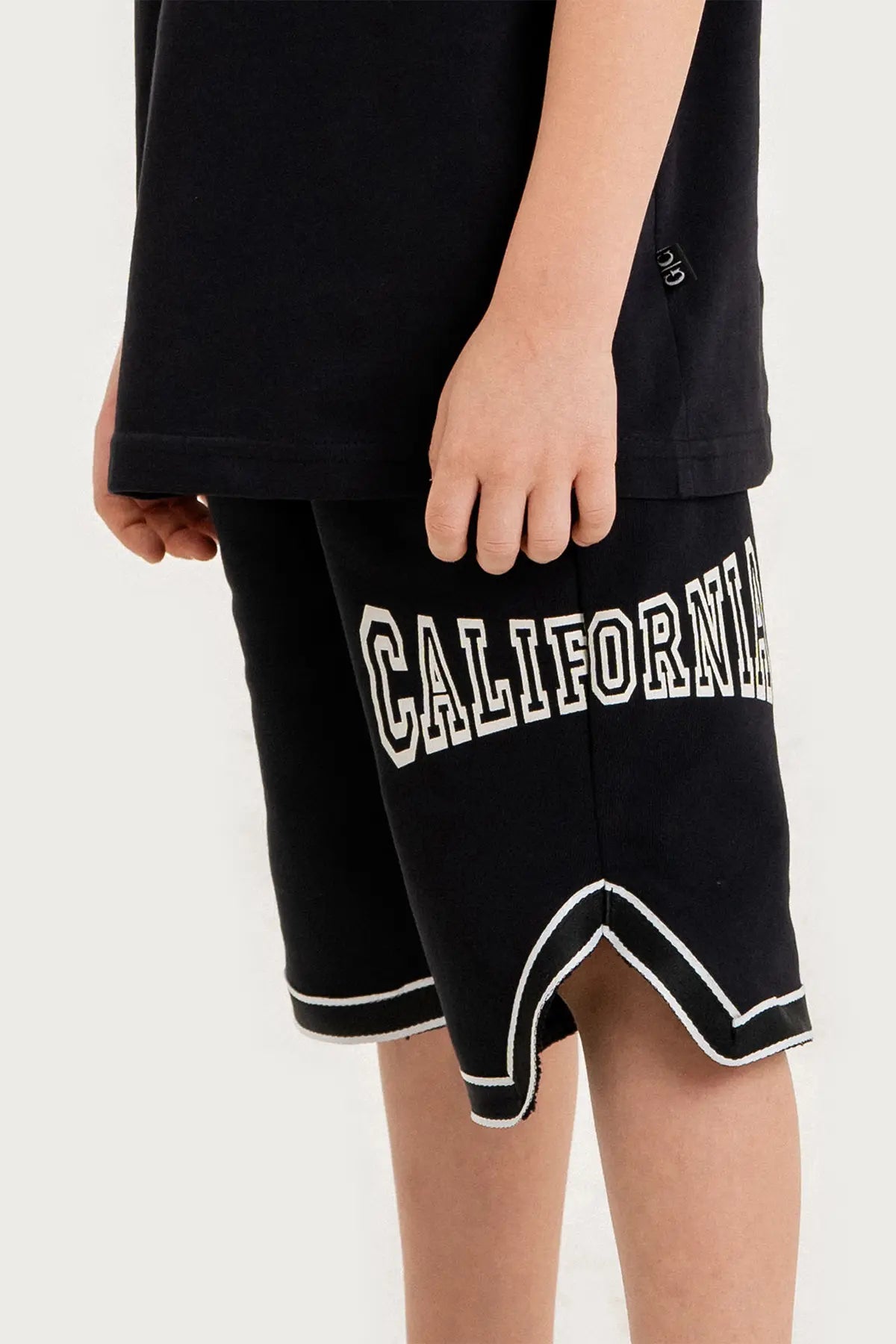 Boys Summer Outfit, California Printed T-shirt & Shorts