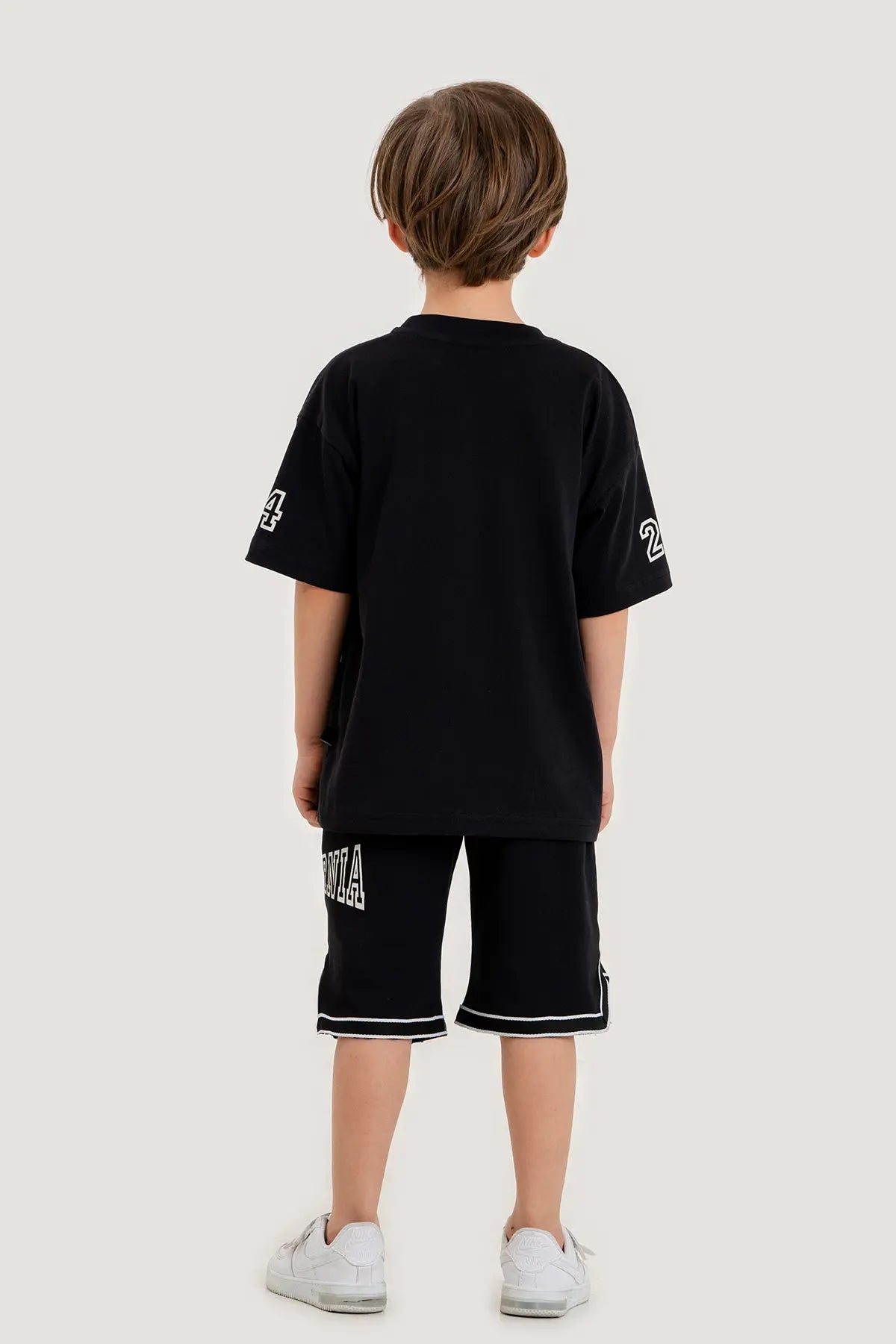 Boys Summer Outfit, California Printed T-shirt & Shorts