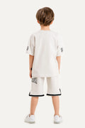 Boys Summer Outfit, California Printed T-shirt & Shorts