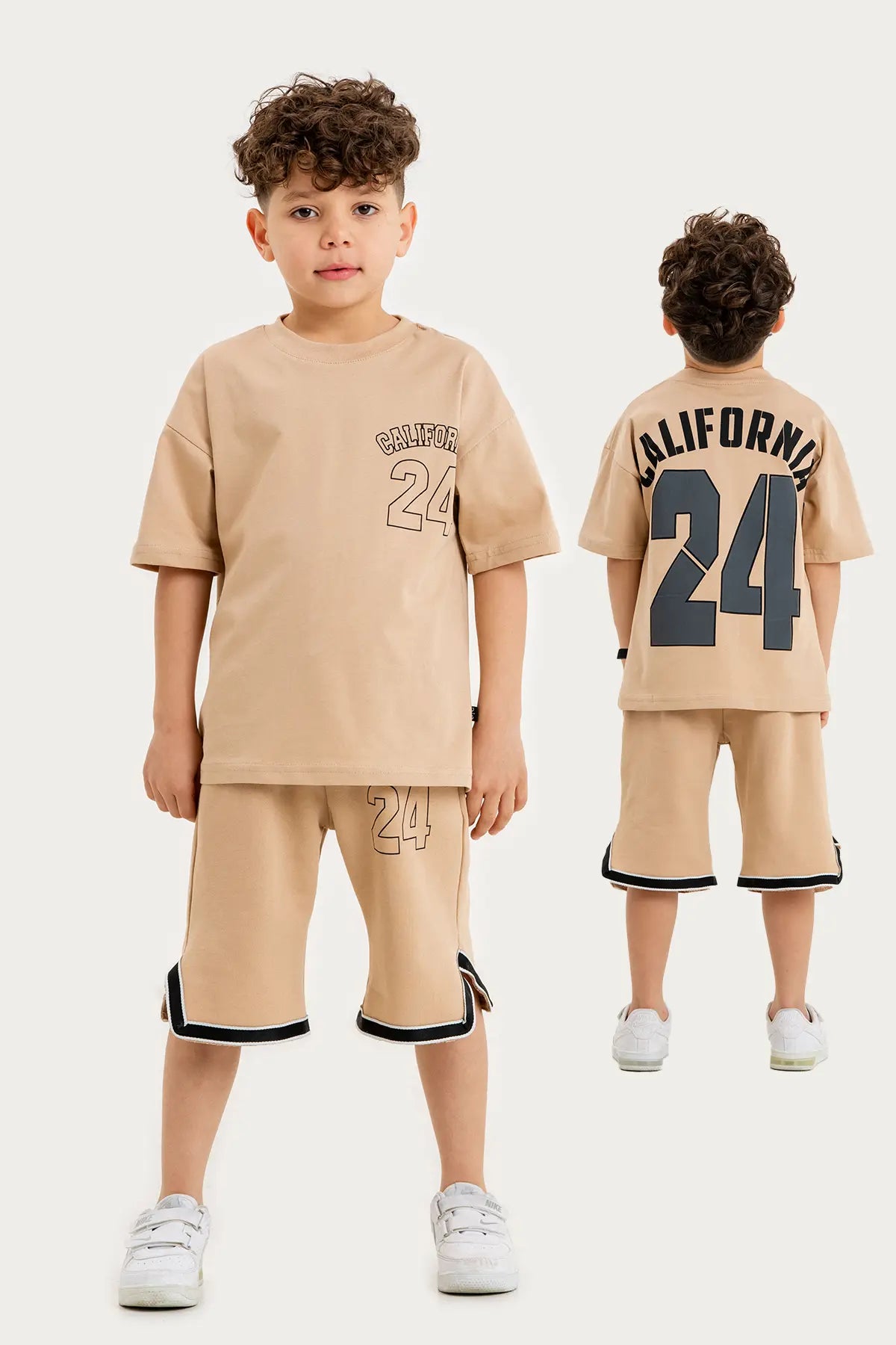 Boys Summer Outfit, "California 64" Printed T-shirt & Shorts