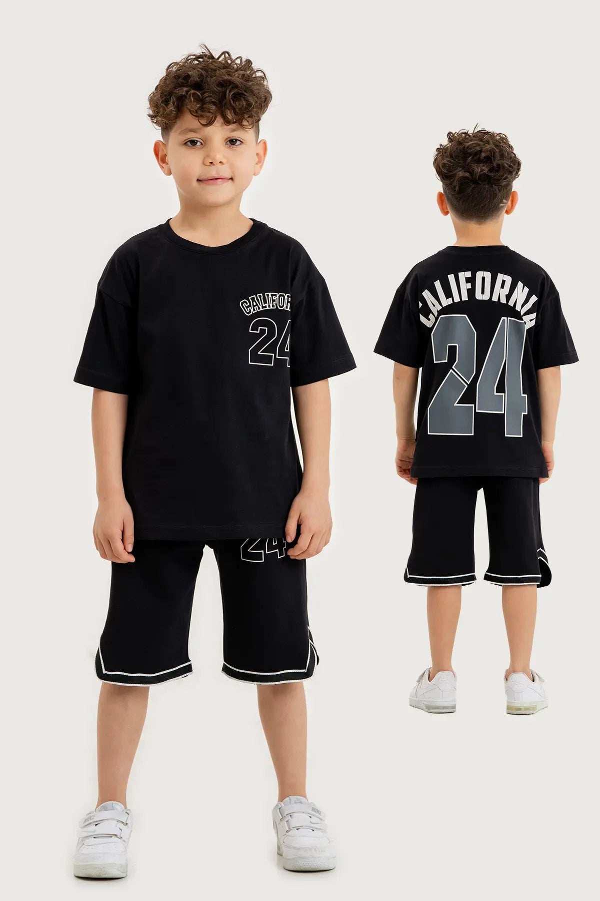 Boys Summer Outfit, "California 64" Printed T-shirt & Shorts