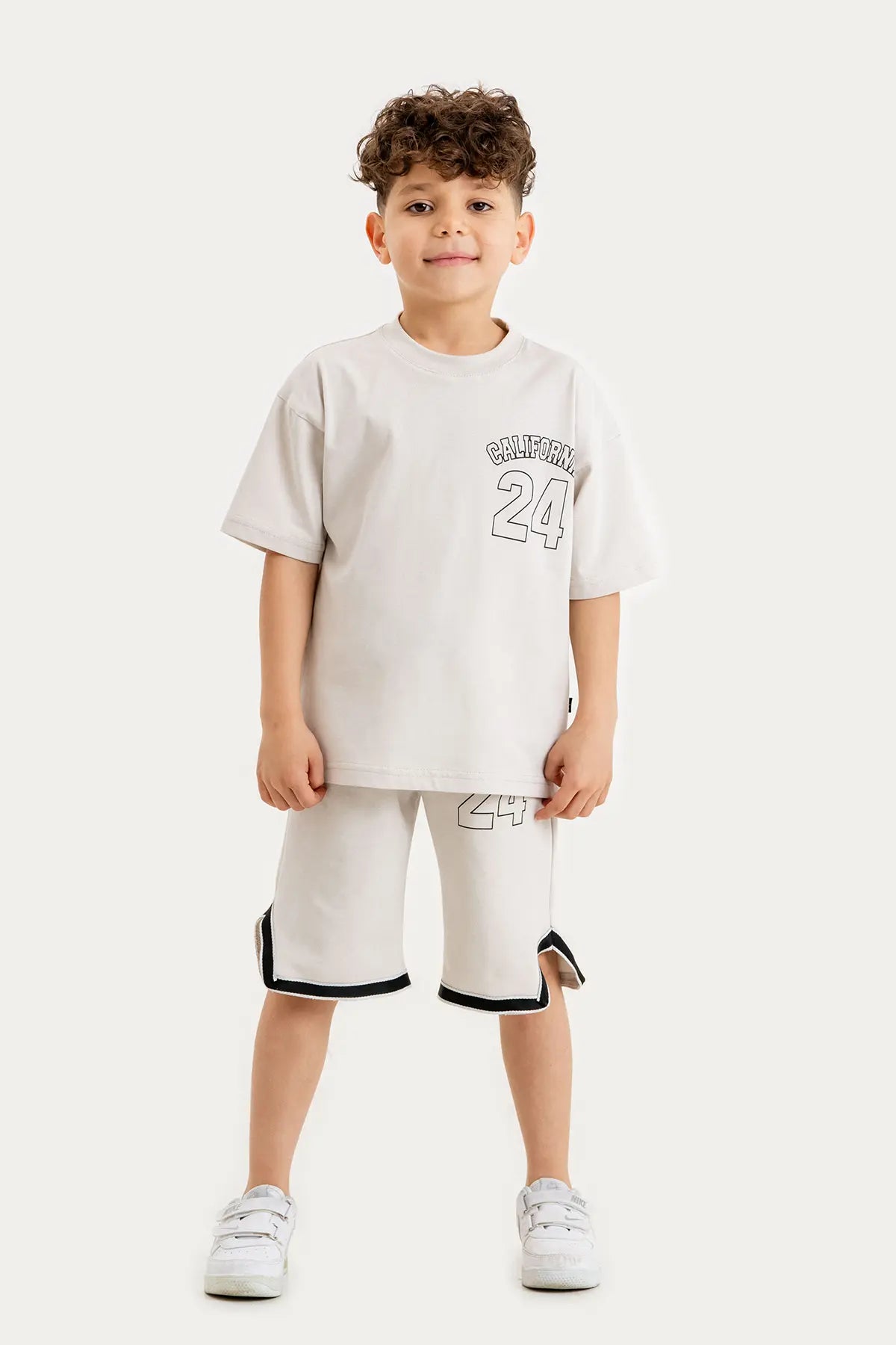 Boys Summer Outfit, "California 64" Printed T-shirt & Shorts