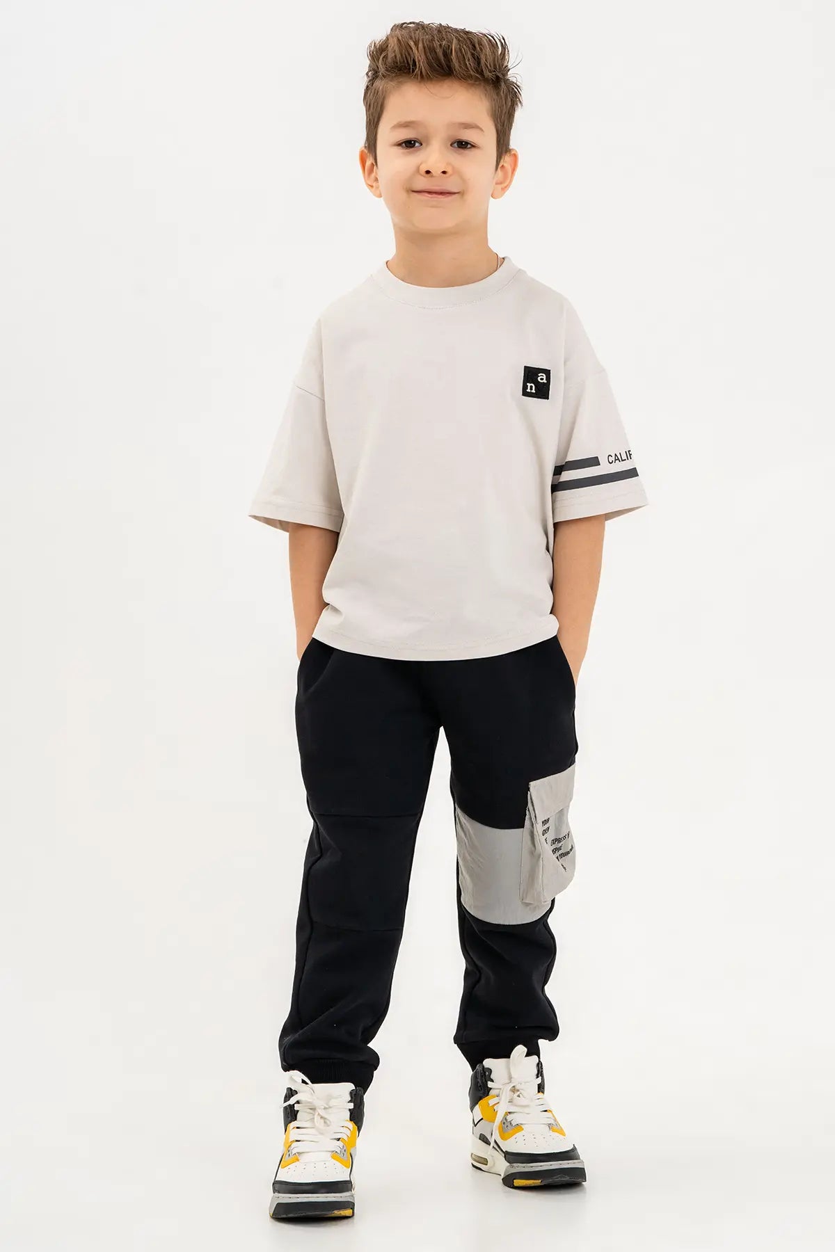 Boys Sweatpants. Cotton Fleece Active Wear, Athletic Cargo Jogger