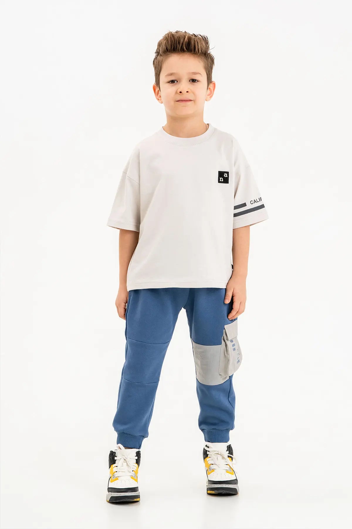 Boys Sweatpants. Cotton Fleece Active Wear, Athletic Cargo Jogger