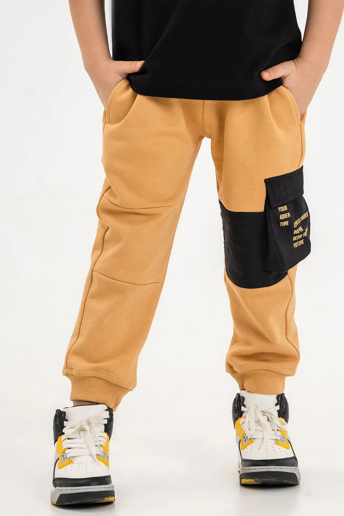 Boys Sweatpants. Cotton Fleece Active Wear, Athletic Cargo Jogger