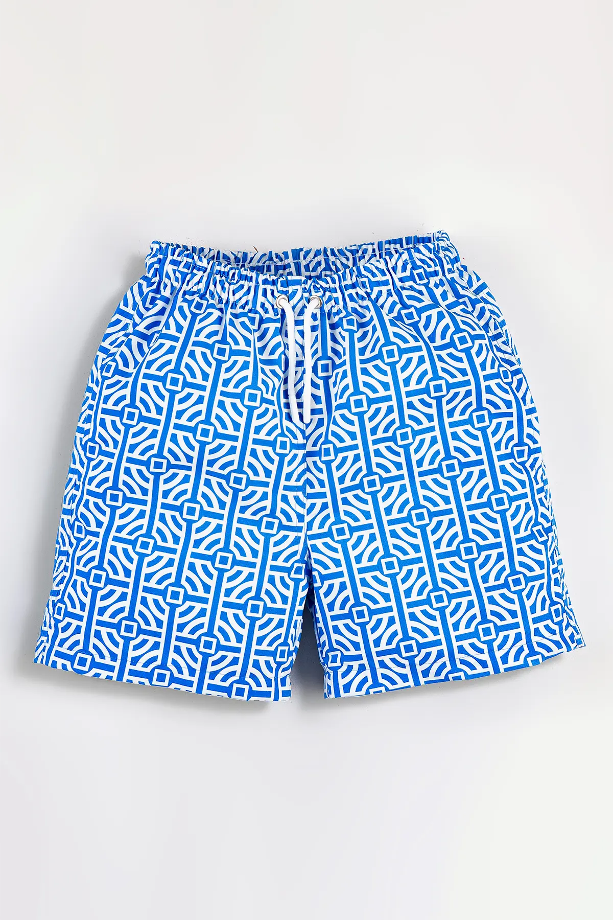 Boys Swim Short, Circular Pattern, Beach Swimwear for Boys, Colorful Boys Swim Trunk