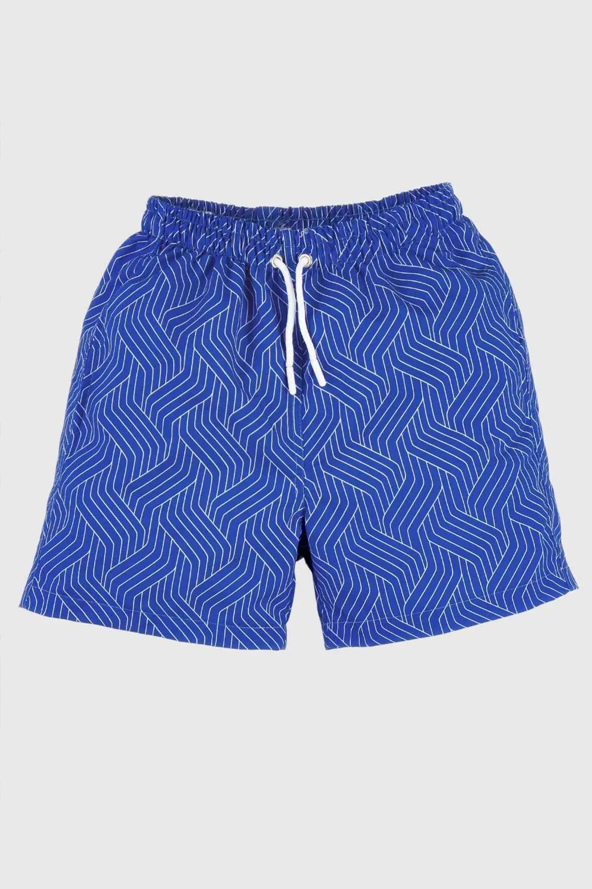 Boys Swim Short, Line Wave Pattern, Beach Swimwear for Boys, Colorful Boys Swim Trunk