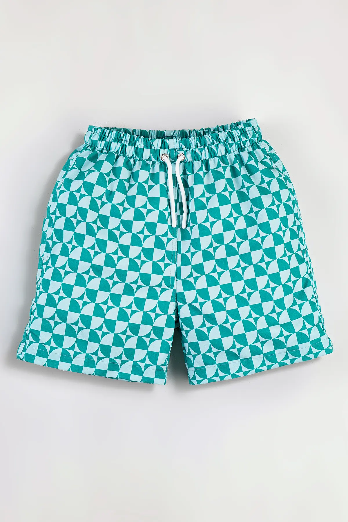 Boys Swim Short, Circle Pattern, Beach Swimwear for Boys, Colorful Boys Swim Trunk