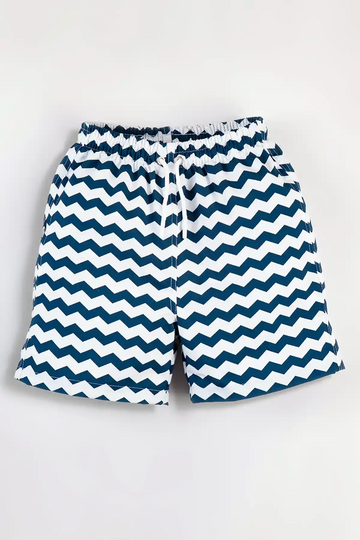 Boys Swim Short, Wavy Pattern, Beach Swimwear for Boys, Colorful Boys Swim Trunk