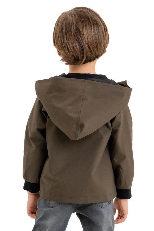 Boys' Dual-Zipper Rain Jacket